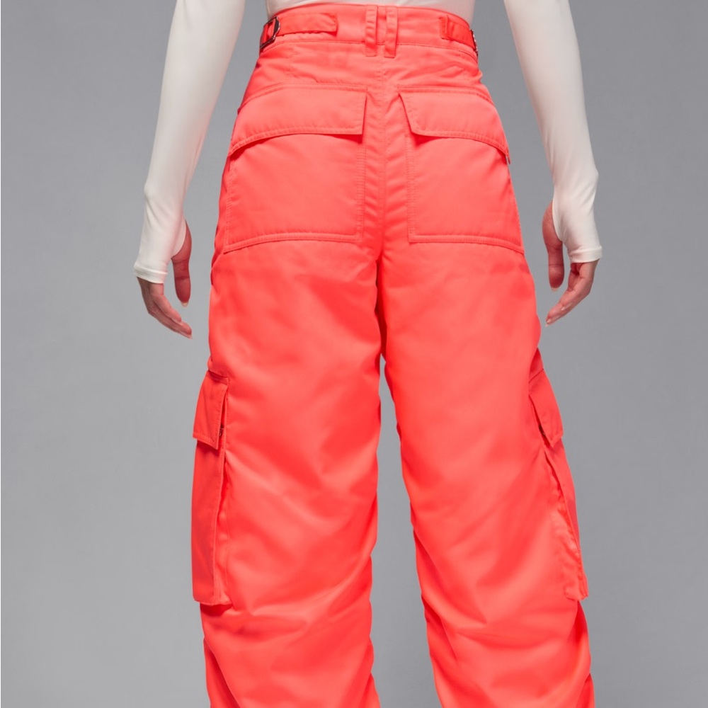 Jordan Wide-Leg Cargo Pants in Neon Coral - Picture 3 of 7